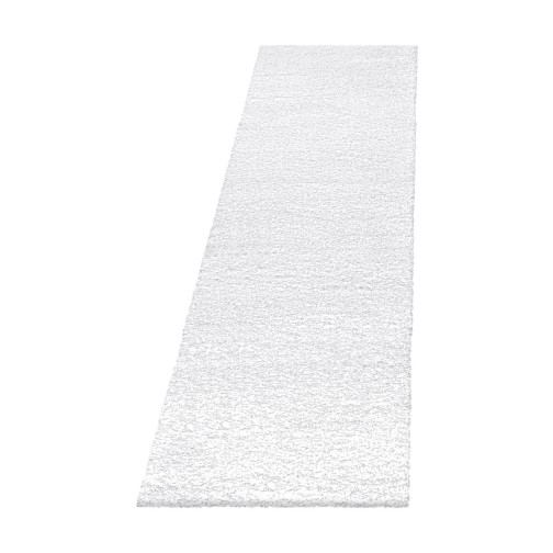 Hochflor Teppich FLUFFY Weiß 80 x 250 cm