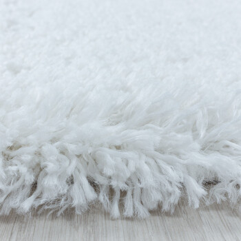 Hochflor Teppich FLUFFY Weiß 80 x 250 cm