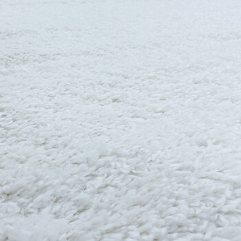 Hochflor Teppich FLUFFY Weiß 80 x 250 cm