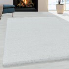 Hochflor Teppich FLUFFY Weiß 120 cm x 170 cm
