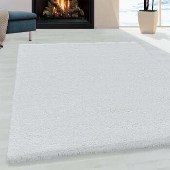Hochflor Teppich FLUFFY Weiß 280 x 370 cm