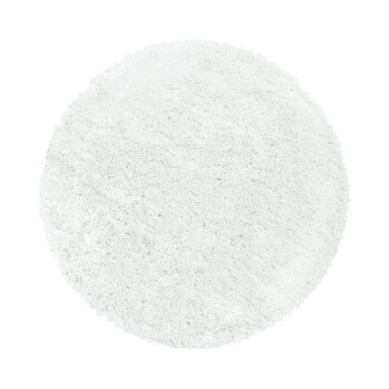 Hochflor Teppich FLUFFY Weiß 200 cm Rund