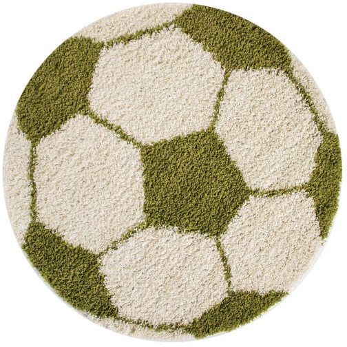 Kinder Teppich FUN Grün 120 cm Rund