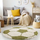 Kinder Teppich FUN Grün 120 cm Rund