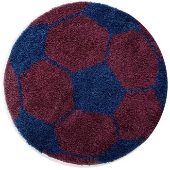 Kinder Teppich FUN Marineblau 100 cm Rund