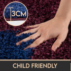 Kinder Teppich FUN Marineblau 100 cm Rund
