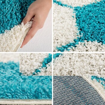Kinder Teppich FUN Türkis 120 cm Rund