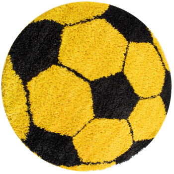 Kinder Teppich FUN Gelb 100 cm Rund