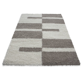 Hochflor Teppich GALA Beige 60 x 110 cm