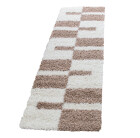 Hochflor Teppich GALA Beige 80 x 250 cm