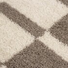 Hochflor Teppich GALA Beige 80 cm Rund