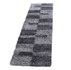 Hochflor Teppich GALA Grau 80 x 250 cm