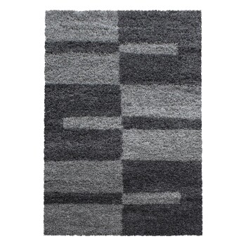 Hochflor Teppich GALA Grau 200 cm x 290 cm