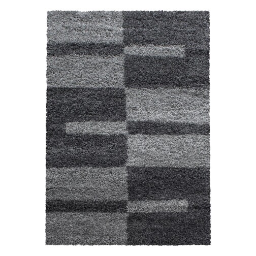 Hochflor Teppich GALA Grau 280 x 370 cm