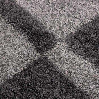 Hochflor Teppich GALA Grau 280 x 370 cm
