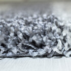 Hochflor Teppich GALA Grau 80 cm Rund