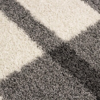 Hochflor Teppich GALA Hellgrau 60 x 110 cm