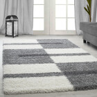 Hochflor Teppich GALA Hellgrau 60 x 110 cm