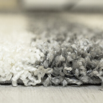 Hochflor Teppich GALA Hellgrau 160 cm x 230 cm