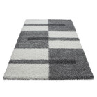 Hochflor Teppich GALA Hellgrau 240 x 340 cm