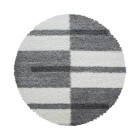 Hochflor Teppich GALA Hellgrau 80 cm Rund