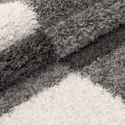Hochflor Teppich GALA Hellgrau 80 cm Rund
