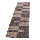 Hochflor Teppich GALA Taupe 80 x 250 cm