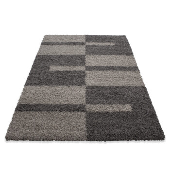 Hochflor Teppich GALA Taupe 100 cm x 200 cm