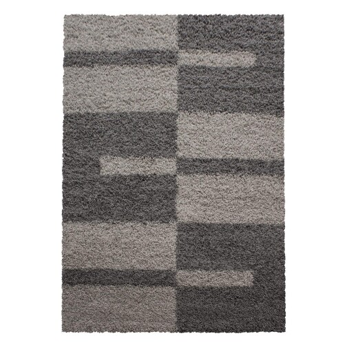 Hochflor Teppich GALA Taupe 240 x 340 cm