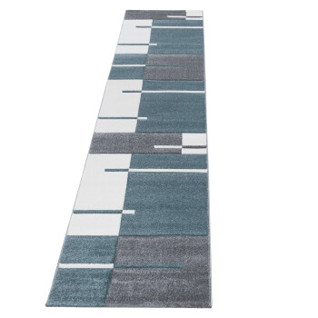 Kurzflor Teppich HAWAII Blau 80 x 300 cm