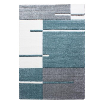 Kurzflor Teppich HAWAII Blau 240 x 340 cm