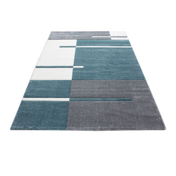 Kurzflor Teppich HAWAII Blau 240 x 340 cm