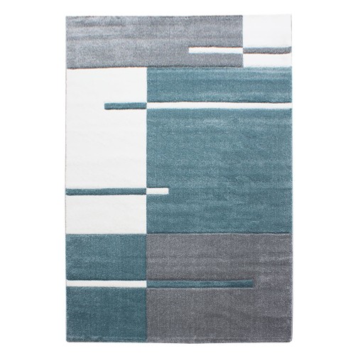 Kurzflor Teppich HAWAII Blau 280 x 370 cm