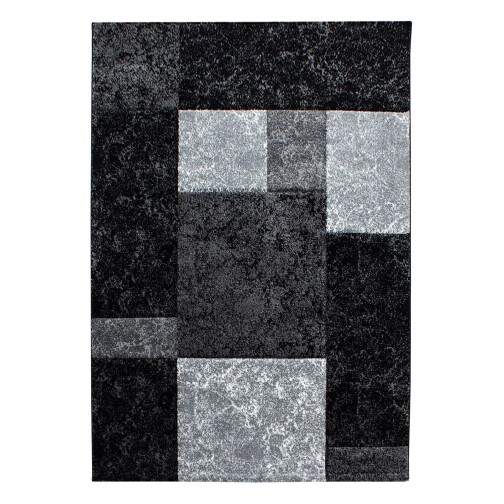Kurzflor Teppich HAWAII Schwarz 160 cm x 230 cm