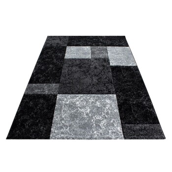 Kurzflor Teppich HAWAII Schwarz 160 cm x 230 cm