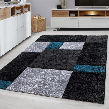 Kurzflor Teppich HAWAII Türkis 280 x 370 cm