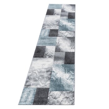 Kurzflor Teppich HAWAII Blau 80 x 300 cm