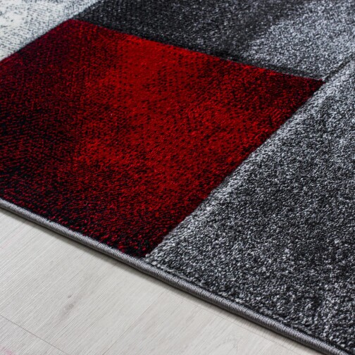 Kurzflor Teppich HAWAII Rot 80 x 300 cm