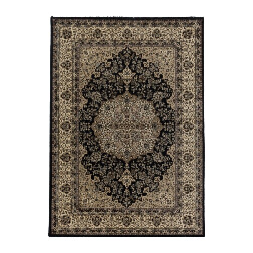 Orient Teppich KASHMIR Schwarz 80 x 150 cm