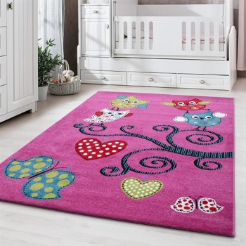 Kinder Teppich KIDS Violett 120 cm x 170 cm
