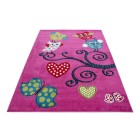 Kinder Teppich KIDS Violett 120 cm x 170 cm