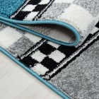 Kinder Teppich KIDS Blau 80 x 150 cm