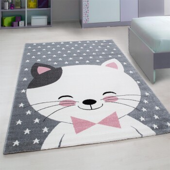 Kinder Teppich KIDS Pink 140 x 200 cm