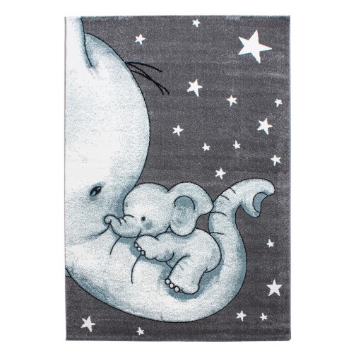 Kinder Teppich KIDS Blau 80 x 150 cm