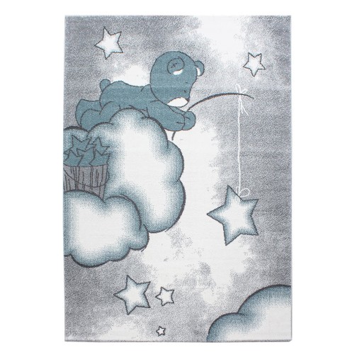 Kinder Teppich KIDS Blau 80 x 150 cm