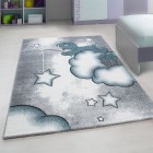 Kinder Teppich KIDS Blau 80 x 150 cm