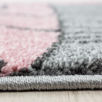 Kinder Teppich KIDS Pink 160 cm Rund