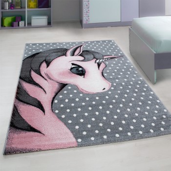 Kinder Teppich KIDS Pink 140 x 200 cm