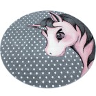 Kinder Teppich KIDS Pink 120 cm Rund
