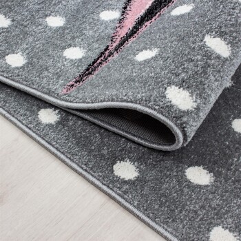 Kinder Teppich KIDS Pink 160 cm Rund